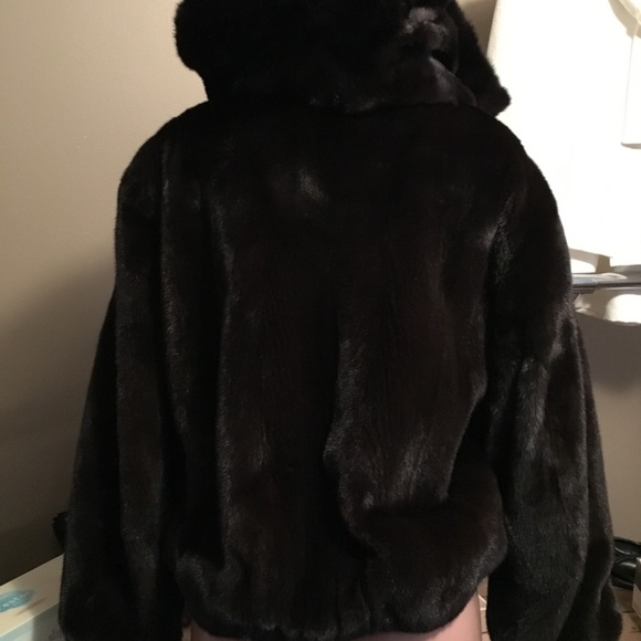 CUSTOM Made Mink Jacket full pelt detach hood - Picture 2 of 5